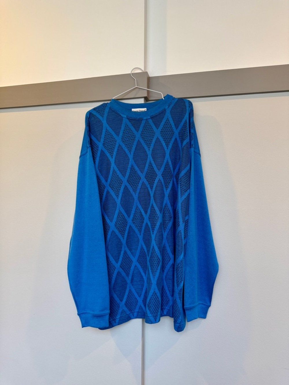Giorgio Danieli Blue Italian Knit Sweater XL Vintage Made in Italy